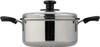 Wahei Freiz a 20cm Stainless Steel Pot with Suitable for Induction and Gas SR-8913, SG-certified Triple-layer Lid, Cooking.