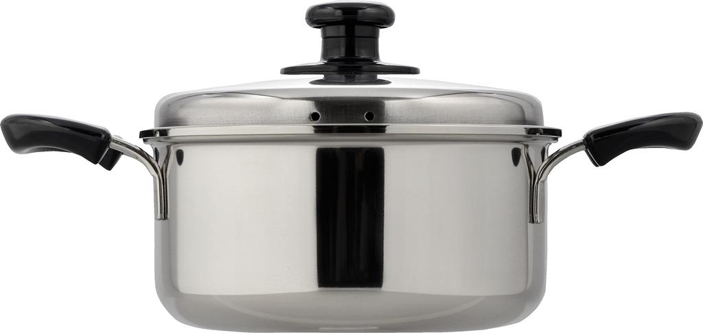 Wahei Freiz a 20cm Stainless Steel Pot with Suitable for Induction and Gas SR-8913, SG-certified Triple-layer Lid, Cooking.