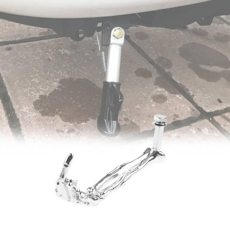 Artistic Creative Motorcycle Kickstands Quirky Alloy Stand For Home Decoration Silver