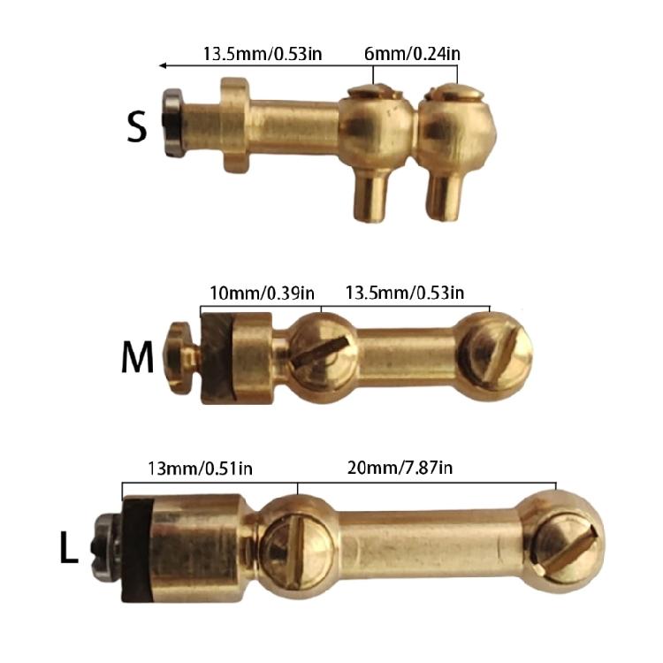 Saxophone Key Adjustment Screw Brass Saxophone Key Rod Suitable for Maintenance of Various Models Brass Construction