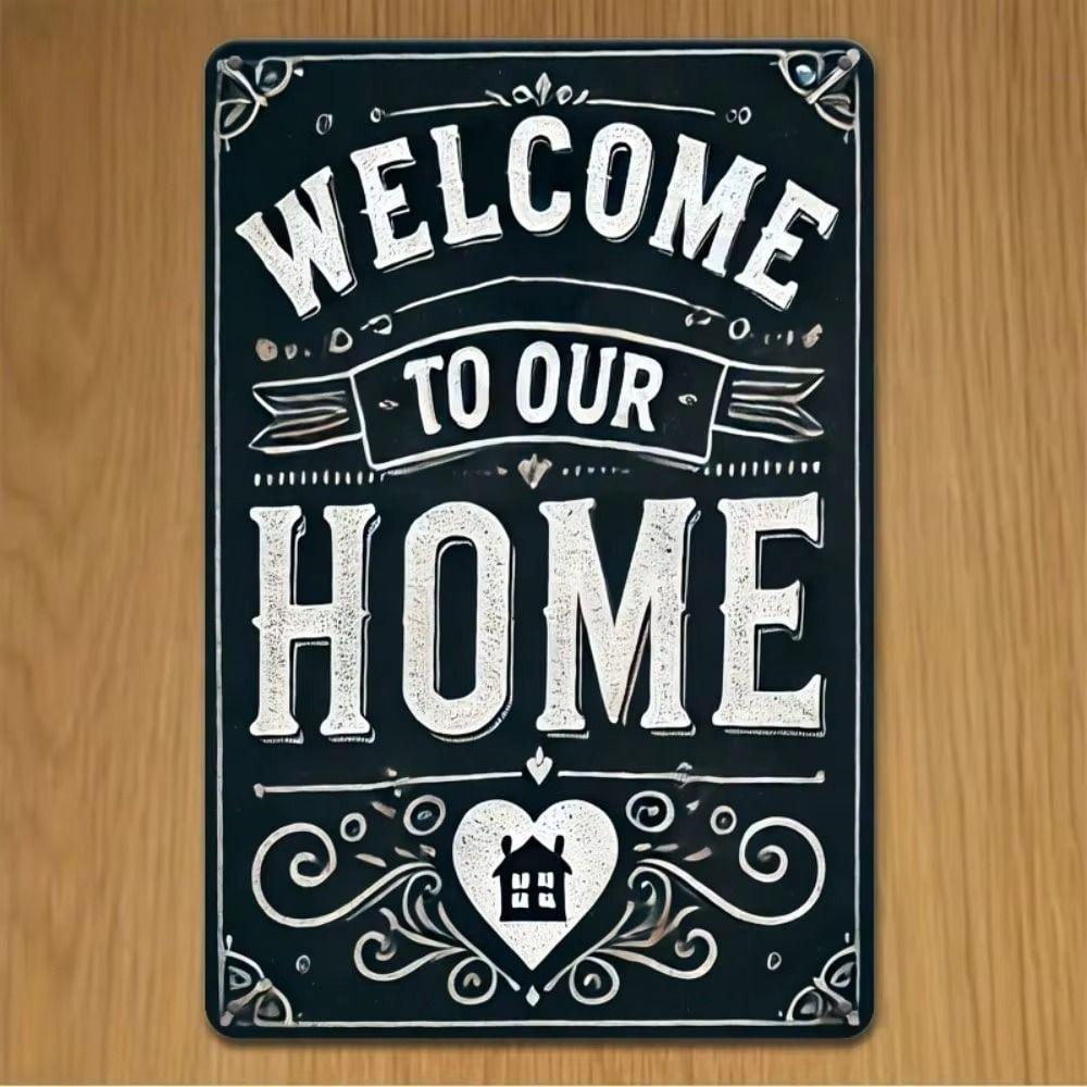 Retro Road Sign Metal Tin Poster 20x30 cm Funny Wall Art for Kids Playroom Decor