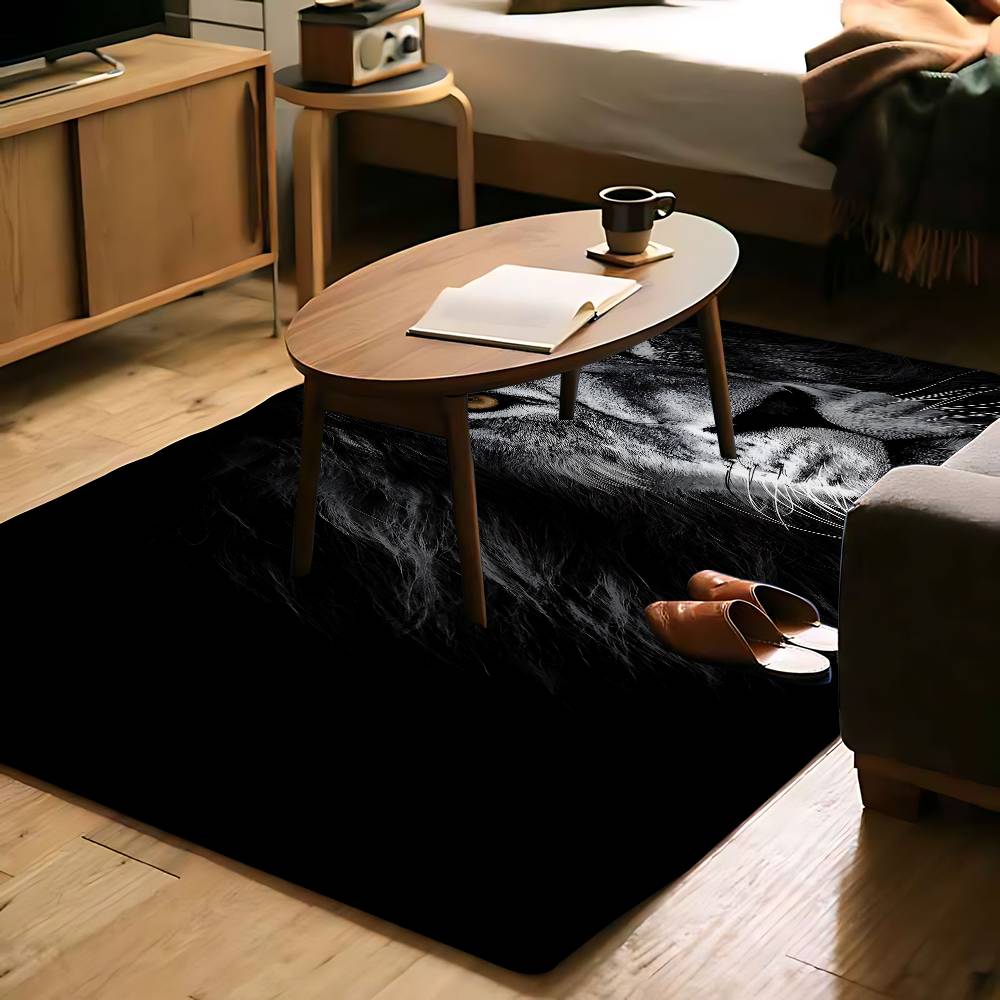 Animal Lion Carpet Bathroom Anti-slip Mat Door Mat Home Decoration Mat Entrance Door Mat Scratch-resistant Door Mat