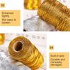 100M/Roll Rope Gold Polyester Twine Silver Macrame Cord Crafts Thread Sewing DIY String Gift Packaging Rope 1.5MMx100M