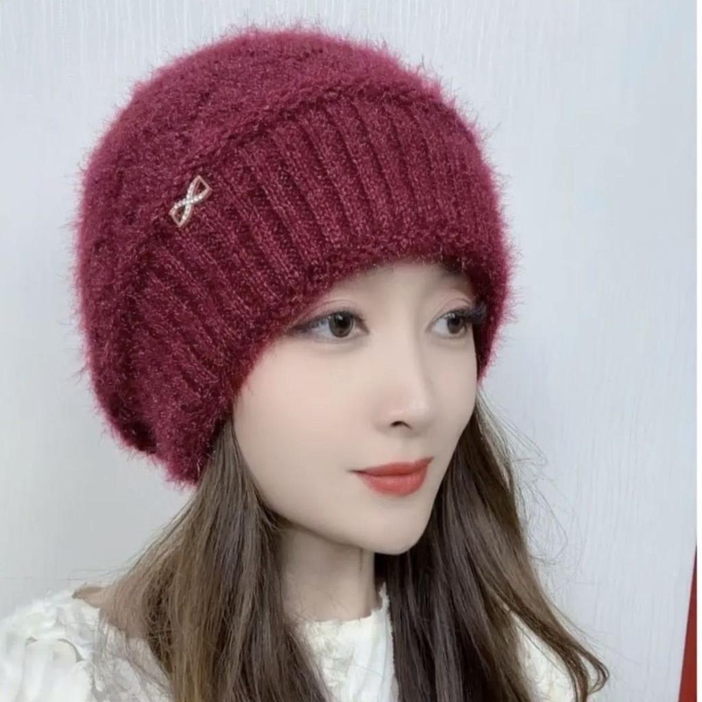 Winter New Squirrel Velvet Double-layer Windproof and Cold-proof Thickened Stacking Hat Beret Women's Warm Winter Hat
