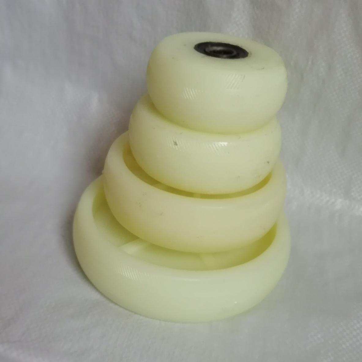 Прочное белое нейлоновое поворотное колесо-ролик для плоской тележки 202 Tube Pad
