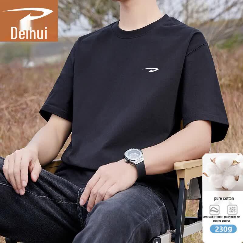 Deerhui Men s Heavyweight Cotton T-Shirt L