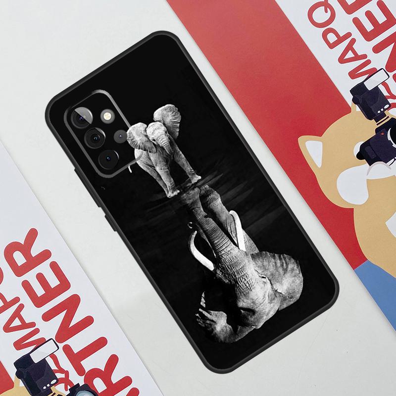 Elephant Baby Nature Case For Samsung Galaxy A53 A16 A26 A36 A56 A55 A35 A15 A52 A32 A12 A33 A13 A14 A34 A54 A17