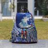 Peacock Sequins Embroidered Women's Canvas Backpacks Ladies Floral Rucksacks Woman Small School Back Bag Bagpack 2025 Gift New