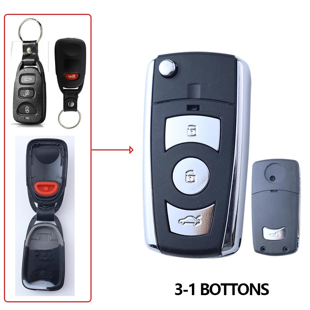 Coque de Télécommande de Clé de Voiture Remplacement/Modification Pour Kia Pour Hyundai Sonata Accent Tucson Sonata Santa Fe Carens Elantra 2007-2011