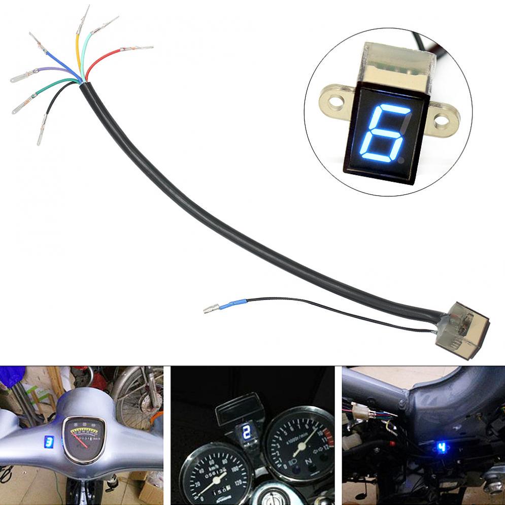 Buy Blue Color Universal Digital Gear Indicator Motorcycle Light