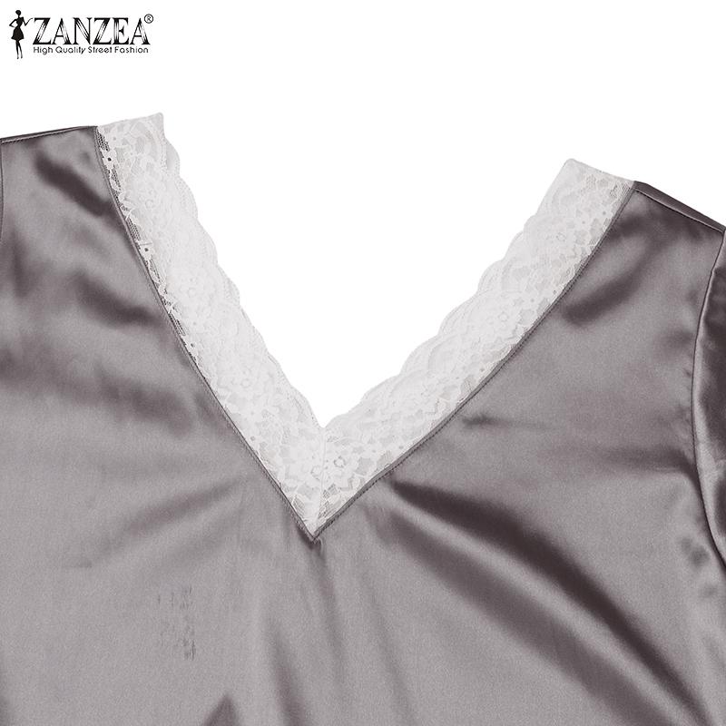 Buy ZANZEA Elegant Nightdress Women's 