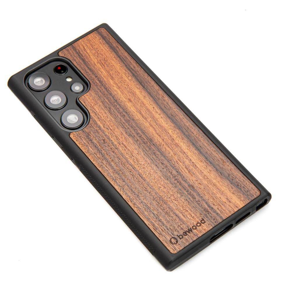 Bewood Wooden Case for Samsung Galaxy S23 Ultra, Rosewood Santos