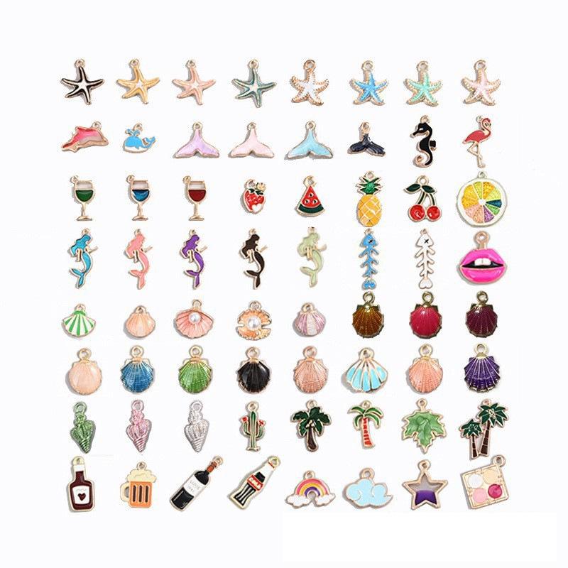 Foreign Trade Christmas Wind Red Wine Glass Identification Circle, Mixed Set Party Jewelry Wholesale, Ocean Wind Letter Series