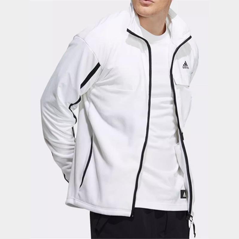 Adidas Sports Lifestyle Series Casual Fashion Versatile Jacket Unisex Jackets White H13795