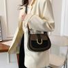 Spring retro simple small bag women's bag new trendy shoulder bag messenger bag fashion saddle bag