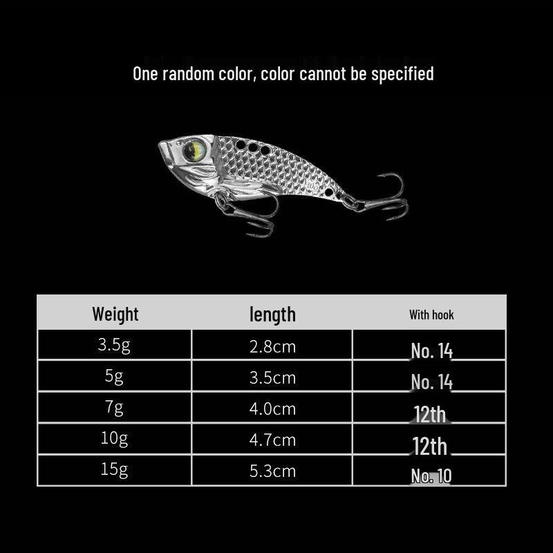Thin Back Vibe Lure: Strong Hook Metal Jig for Long Cast Fishing - Ideal for Asp, Bass, Perch