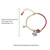 Fashion Flower Cartoon Animal Bracelet With Bell Women Cute Fox Vintage Jewelry Lucky Rope Bracelet For Family Lovers Gift