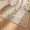 American Retro Floor Mat Crystal Velvet Bathroom Entry Floor Mat Doorway Water Absorbing Anti-Slip Carpet Home Decoration