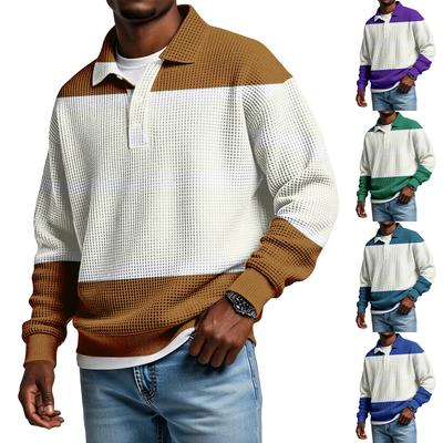 Men's Casual Loose-fitting Top Button-down Collar Long Sleeves