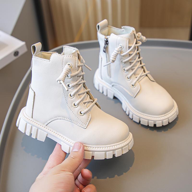 BotaGirl Shoe Autumn Winter Girl Ankle Boot Fashion Non-slip Boy PULeather Short Boot Children Korea Boot Fall Toddler Girl Boot