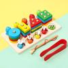 Montessori Wooden Fishing & Shape Matching Educational Toy Set