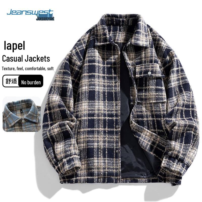 

Мужская повседневная рубашка в клетку с длинным рукавом Jeanswest 3XL