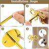 2PCS Decorative Bowknot Shape Curtain Clips Practical Metal Drapery Hook Space Saving S Hook Design for Living Room Bedroom decors
