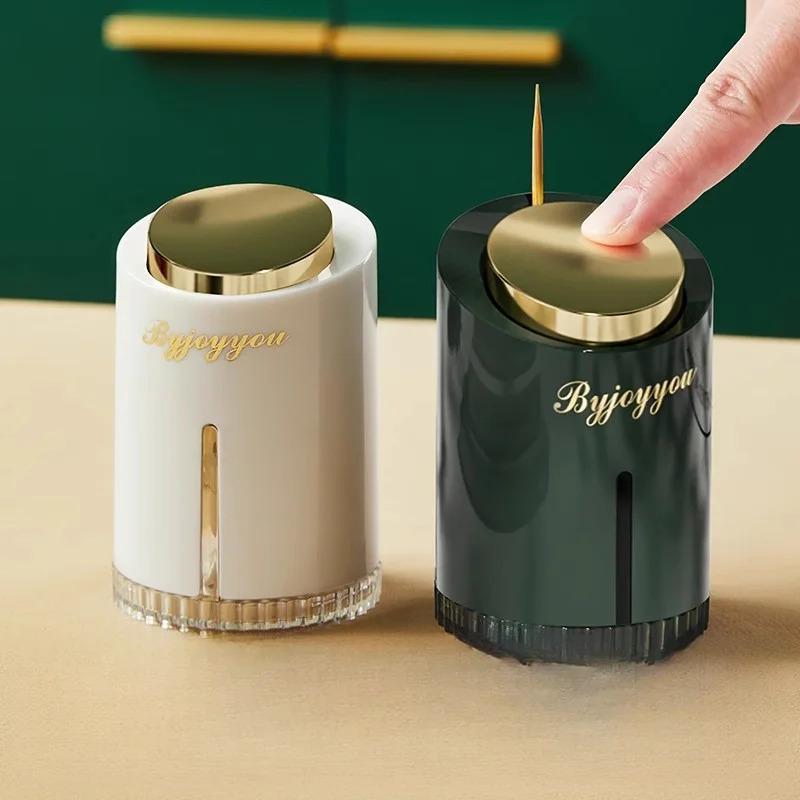 Toothpick Dispenser Environment-Friendly Material Press Type Toothpick Holder Home Split Design For Storage Toothpick Box