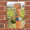 Men's Cave Metal Sign 8x12 Inch Sexy Hot Model Poster Wall Decor for Bar Garage