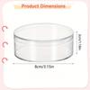 18pcs Clear Acrylic Round Storage Boxes Flip-Top Lids 8cm Jewelry Organizer Containers Wedding Favors Party Treats Beads Crafts