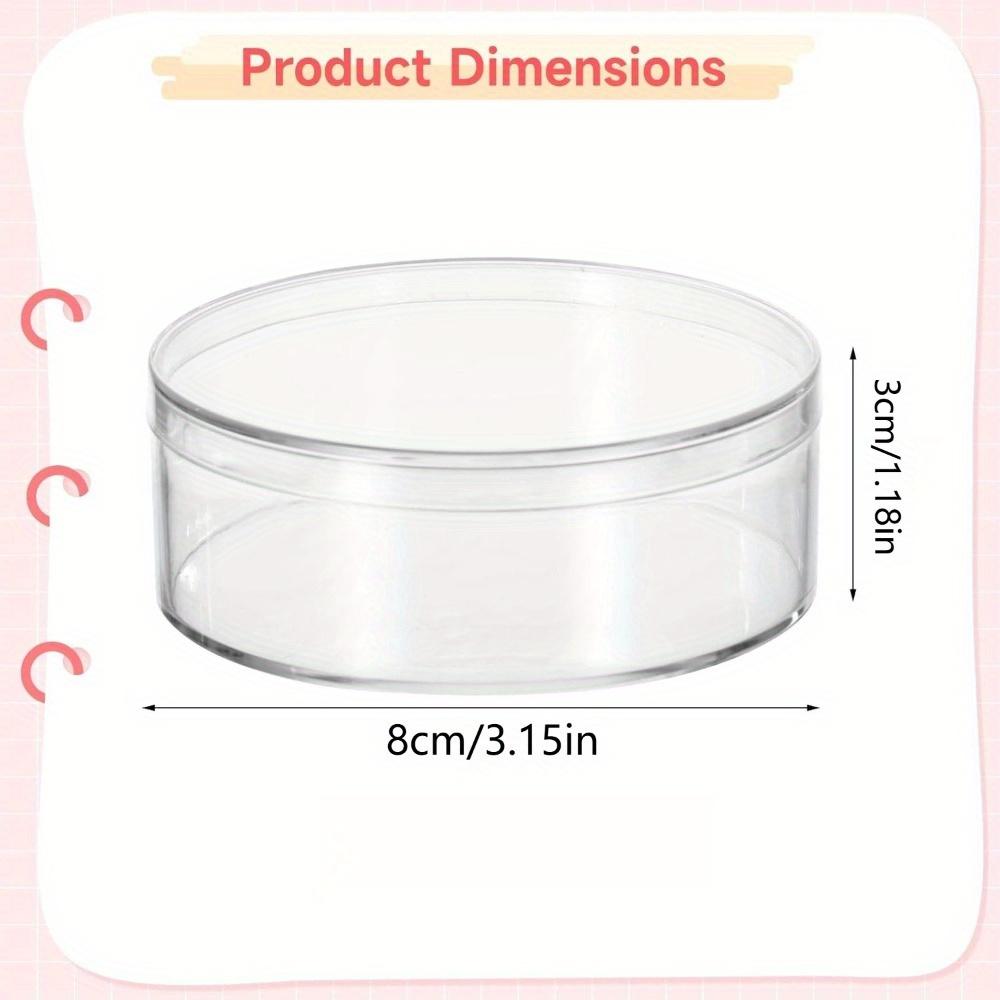 18pcs Clear Acrylic Round Storage Boxes Flip-Top Lids 8cm Jewelry Organizer Containers Wedding Favors Party Treats Beads Crafts