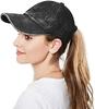 Criss Cross Hat Washed Distressed Baseball Cap Ponytail Hat High Messy Bun Ponycap for Women