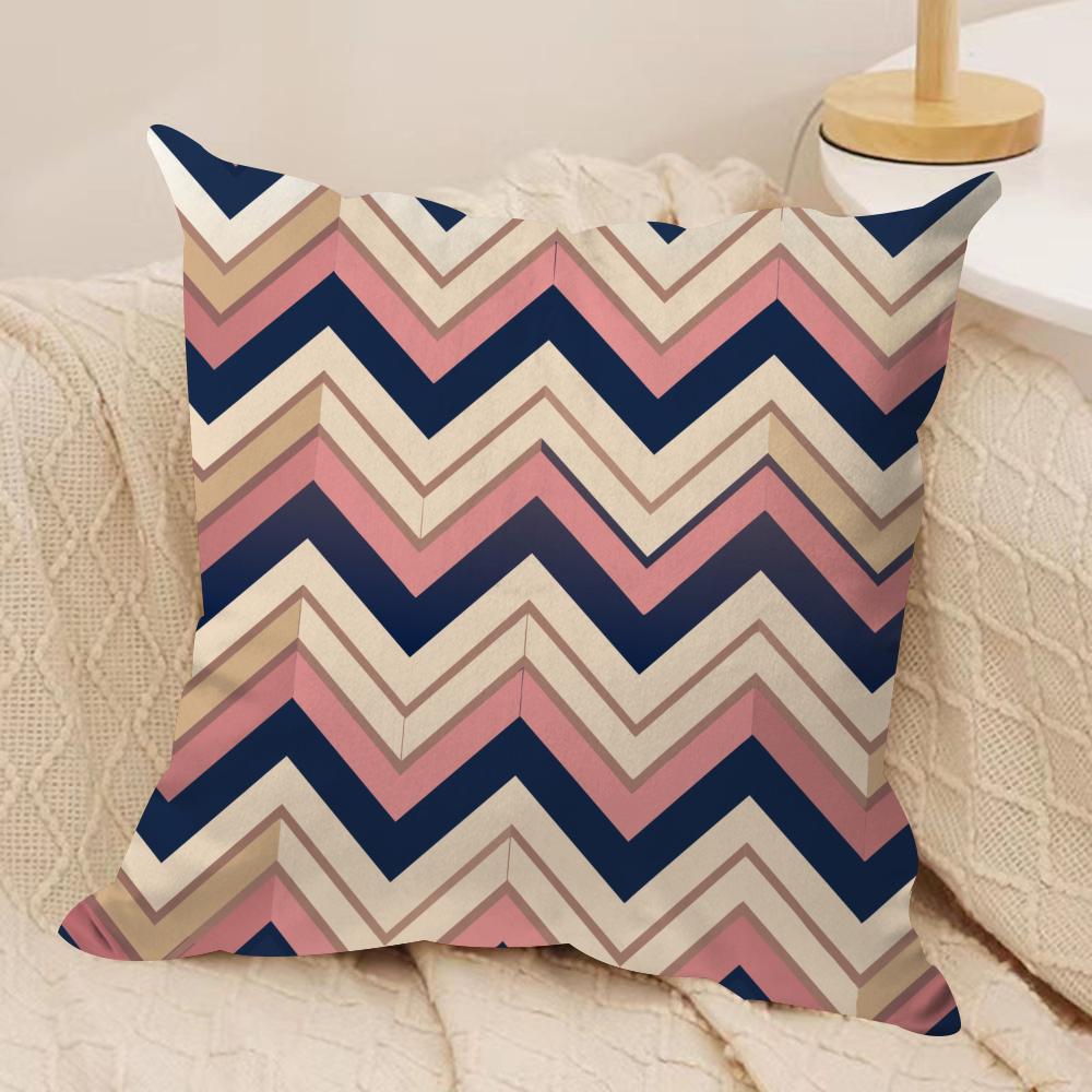 Calm Geometric Color Cushion Cover Soft Plush DoubleSided Printed Sofa Pillow Cushion Cover  Cozy AllSeason Decor Gift
