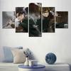 5 Pieces Canvas Wall Arts Anime Poster Painting Eren Yeager Modular Home Decor Picture Print For Living Room Artwork Framework
