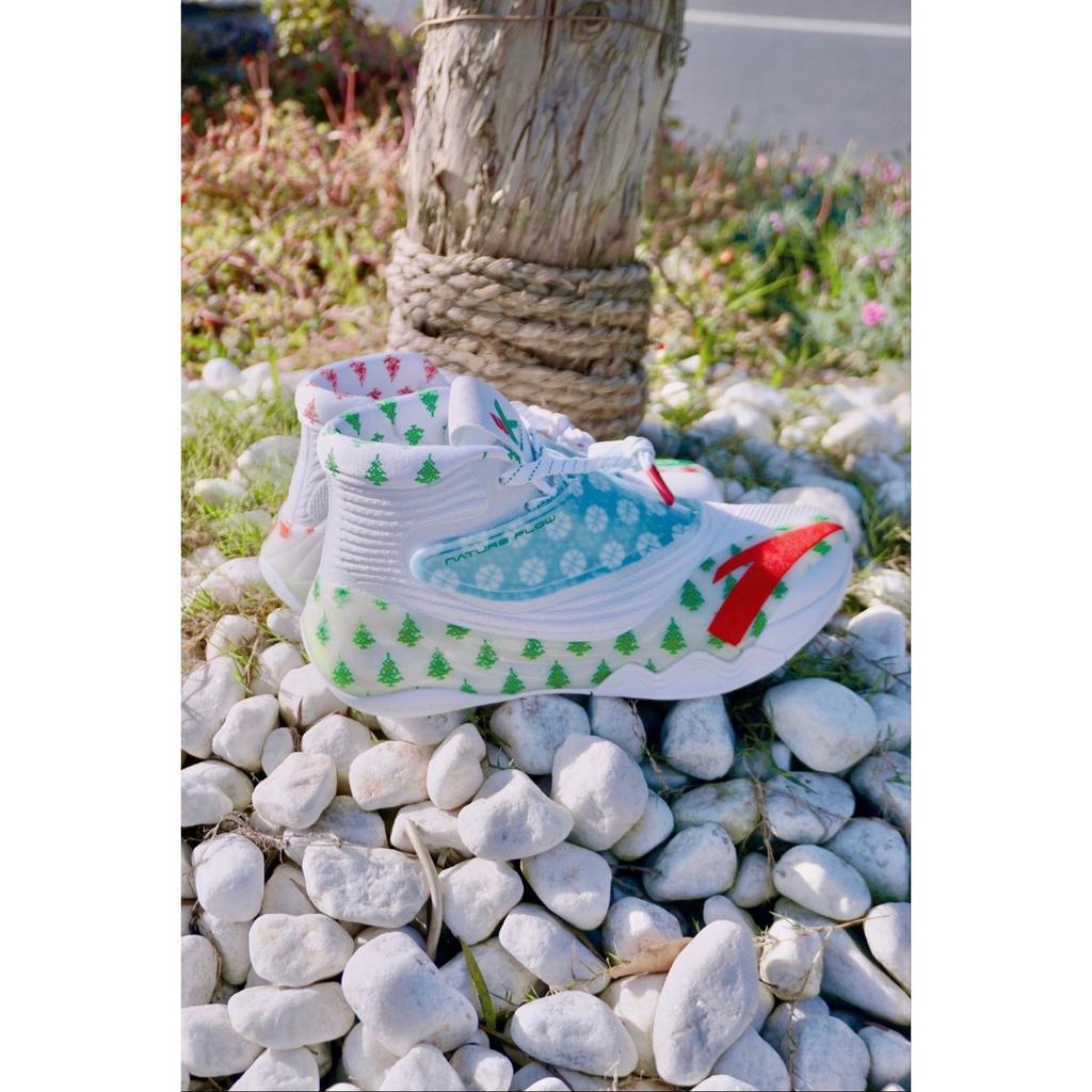 Anta KT6 Thompson Durable Non-Slip High-Top Basketball Shoes Men sneaker White Red Green 112111101-2