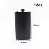 Matte Black Hip Flasks Stainless Steel Liquor Flask for Outdoor Travel Camping Wedding Party 6 7 8 9 10 12 Oz