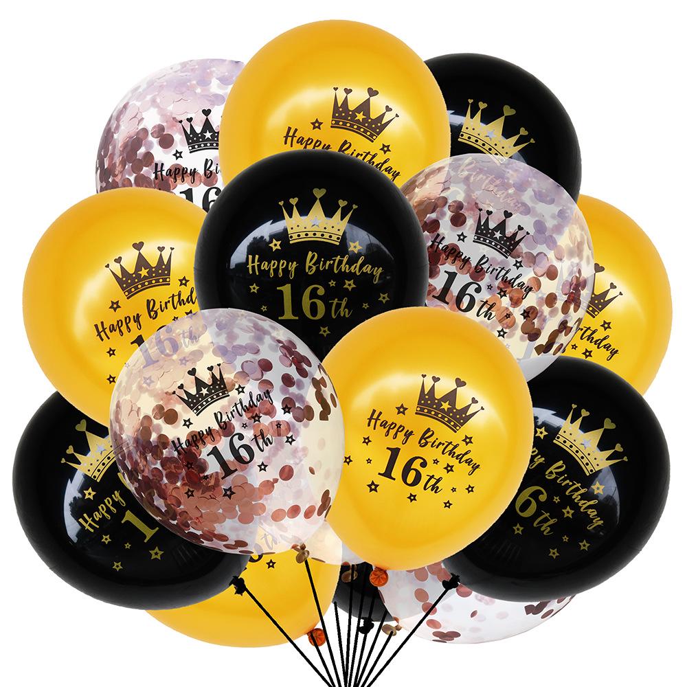 16-60 Year Old Birthday Balloon Confetti Set