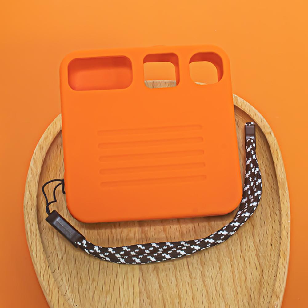 Silicone Protective Case Anti-Scratch Case Cover Anti-Drop Protective Cover Kit with Lanyard Pocket Case for Rabbit R1 AI Device