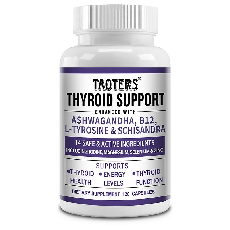 TAOTERS Thyroid Support Dietary Supplement, Vitamin B, 120 Capsules