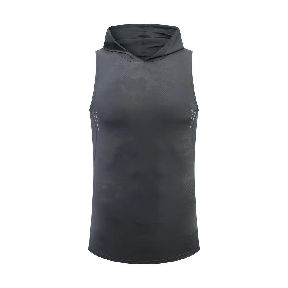 Men's Quick-Dry Hooded Sleeveless Running Vest - Breathable Fitness Top