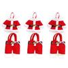 Décoration de fête - Sac à main Noël - Ensemble 6 pièces - Rouge - Mixte