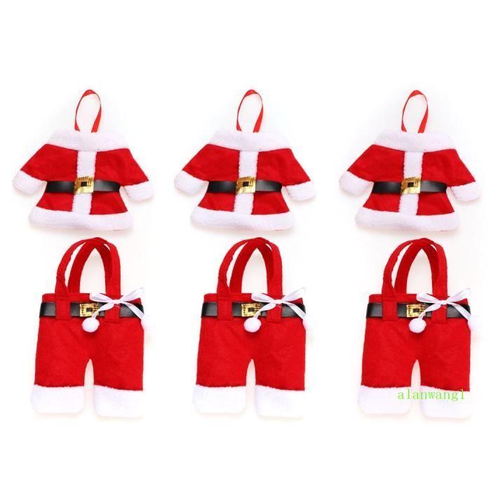 Décoration de fête - Sac à main Noël - Ensemble 6 pièces - Rouge - Mixte