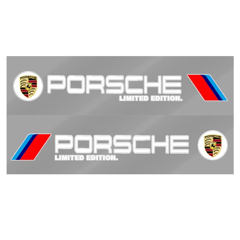 2pcs Auto Side Body Sports Sticker Decals Car 3D Stickers Car Accessories  For Porsche 911 918Spyder 928 944 968 Boxster Cayenne Macan Panamera