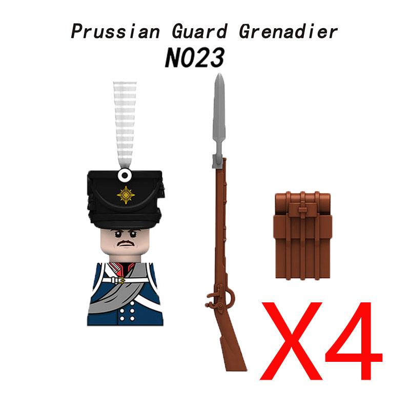 Military Medieval Building Blocks Napoleonic Wars Castle Knight Soldier Figures Weapons Guns British French Army Infantry MOC