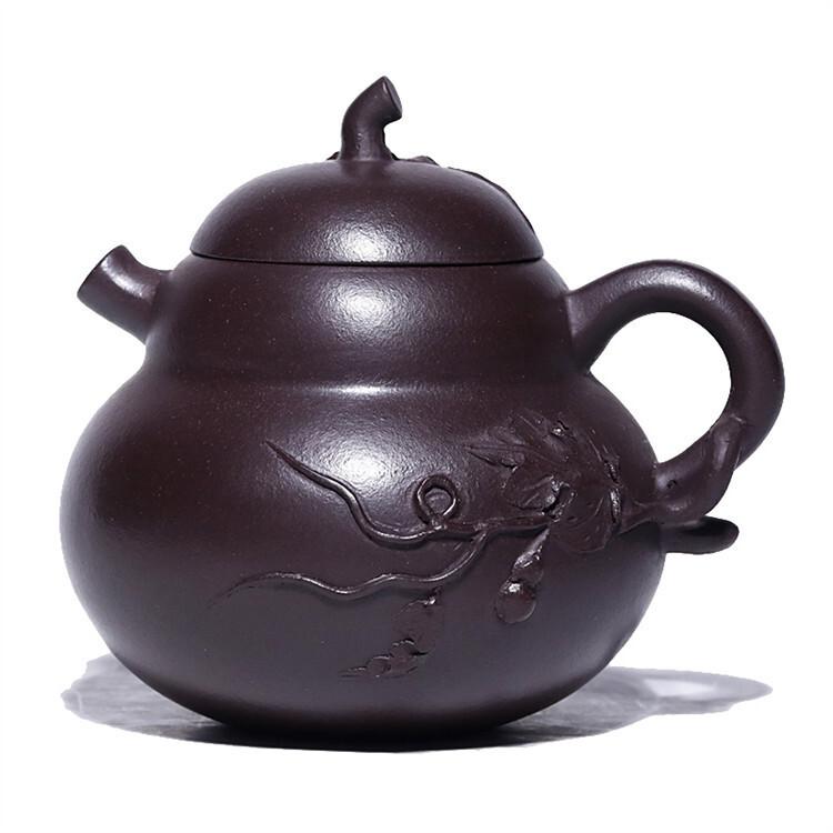 

150 мл старинный исинский фиолетовый глиняный чайник ручной работы тыквенный горшок сырой руды фиолетовый глиняный чайник с фильтром чайный сервиз Zisha аксессуары для кафе