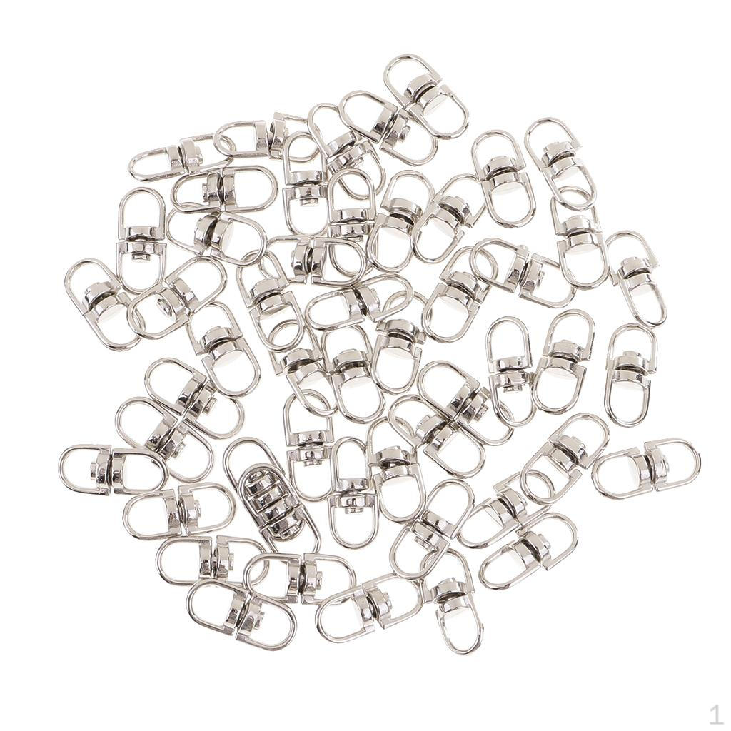Swivel Connectors Metal 50 Pieces Key Lobster Clasps diy 12mm