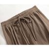 Petite Ice Silk Wide-Leg Slimming Pants - Women's Summer XS Straight-Leg Casual, 145cm/150cm Options