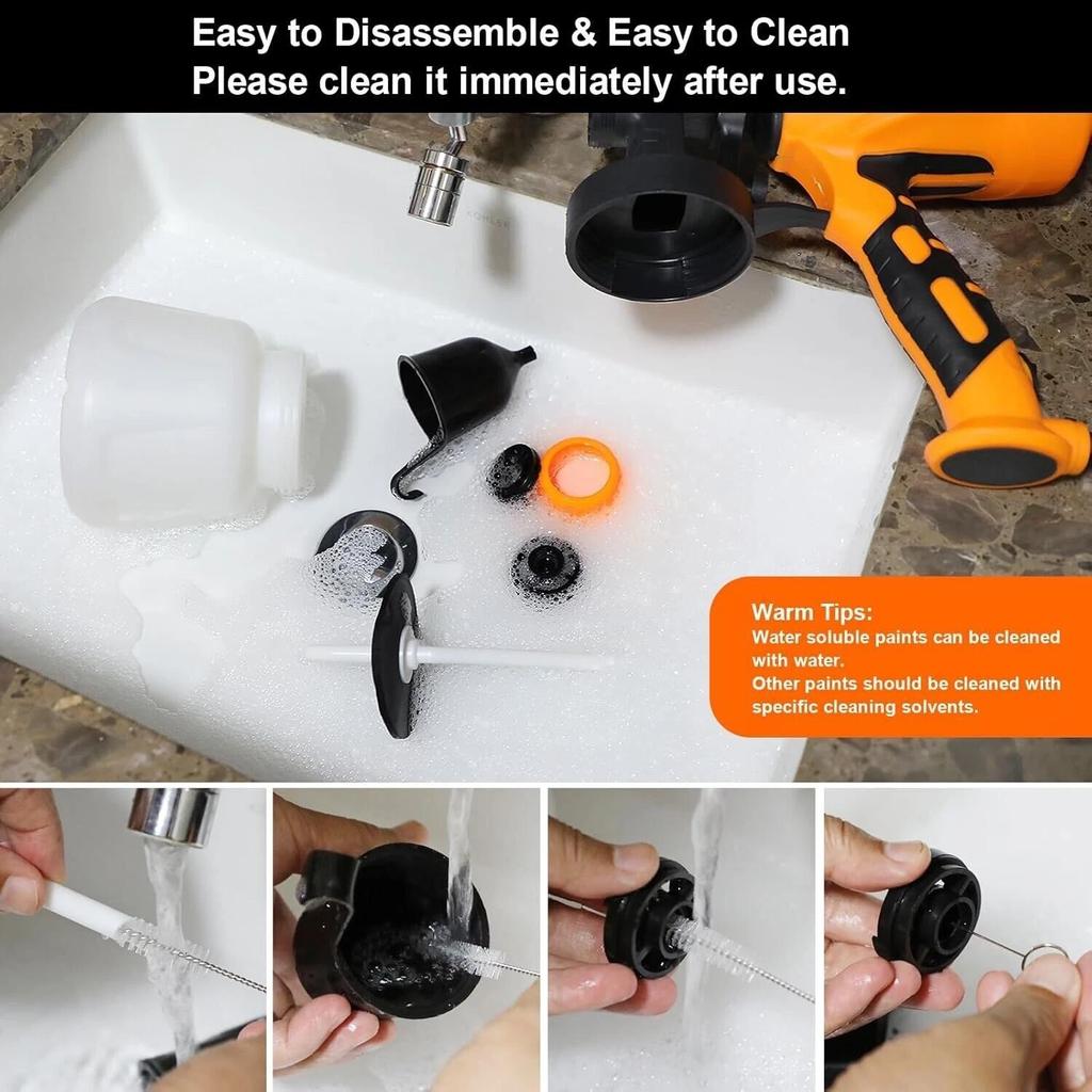 900MLElectric Paint Sprayer High Power Spray Gun Handheld Painting Gun Tool Multifunction Sprayer For Painting Furniture Coating