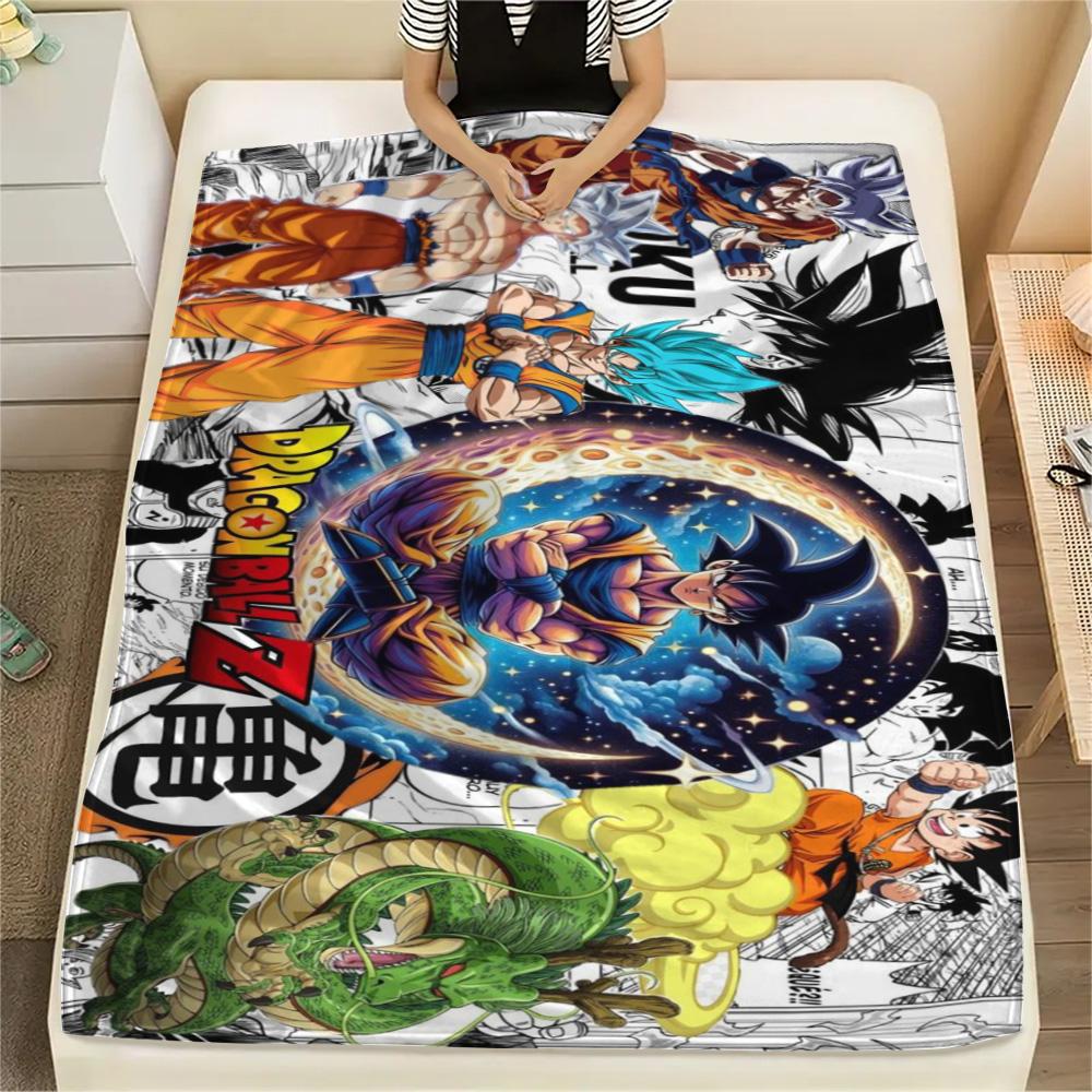 Goku Rest Time Cozy Flannel Blanket, Attractive Printed Cover for Home Decor, Picnic and Short Journey.-TING