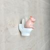 Generic Toilet Pig Buddy Figurine Cute Sleeping Style Mini Resin Ornament Bathroom Desktop Decor Creative Gift For Animal Lovers